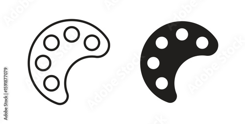 Palette icon for websites and mobile minimalistic flat design.