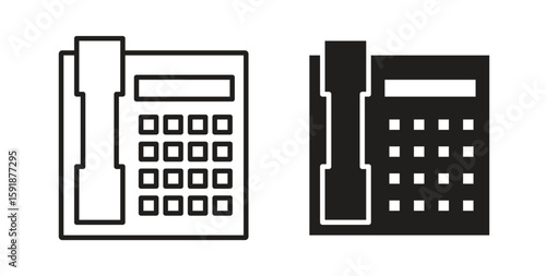 Office phone icon for websites and mobile minimalistic flat design.