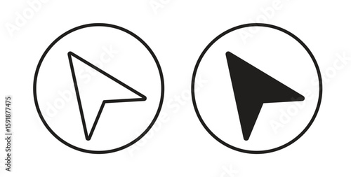Navigation icon for websites and mobile minimalistic flat design.