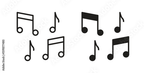 Music icon for websites and mobile minimalistic flat design.