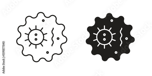 Microorganism icon for websites and mobile minimalistic flat design.