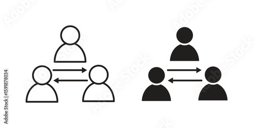 Mediator icon for websites and mobile minimalistic flat design.