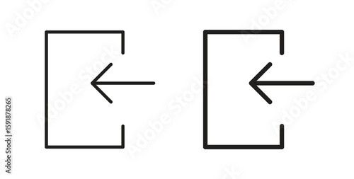 Log out icon for websites and mobile minimalistic flat design.