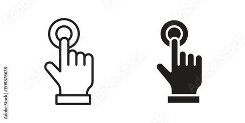 Interactive icon for websites and mobile minimalistic flat design.