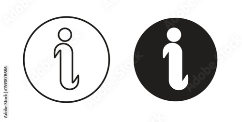 Info icon for websites and mobile minimalistic flat design.