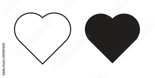 Heart icon for websites and mobile minimalistic flat design.
