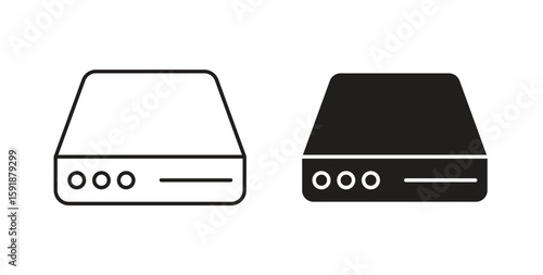 Hard Disk icon for websites and mobile minimalistic flat design.