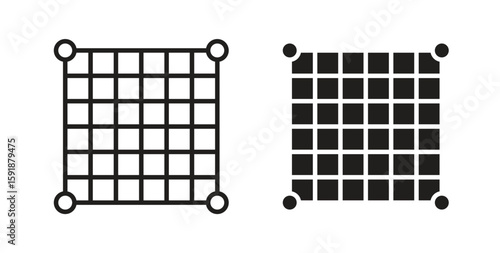 Grid icon for websites and mobile minimalistic flat design.
