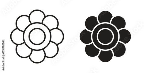 Flower icon for websites and mobile minimalistic flat design.