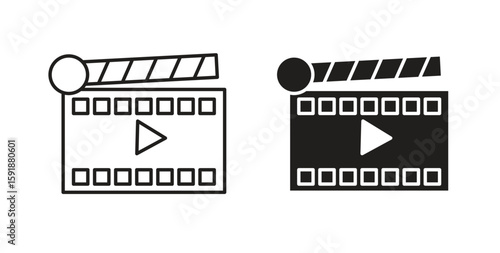 Film icon for websites and mobile minimalistic flat design.