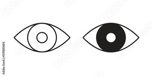 Eye icon for websites and mobile minimalistic flat design.