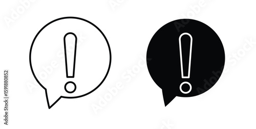 Exclamation interface icon for websites and mobile minimalistic flat design.