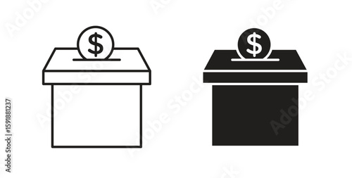 Donate icon for websites and mobile minimalistic flat design.