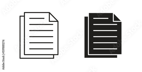 Document icon for websites and mobile minimalistic flat design.