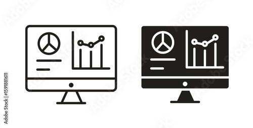 Dashboard icon for websites and mobile minimalistic flat design.