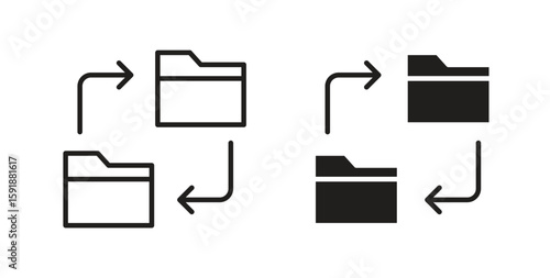 Data transfer icon for websites and mobile minimalistic flat design.