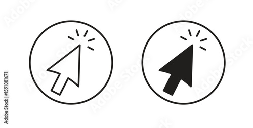 Cursor icon for websites and mobile minimalistic flat design.
