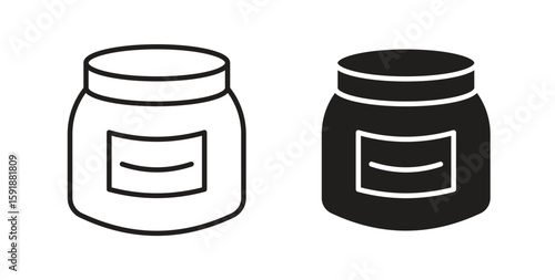 Cream icon for websites and mobile minimalistic flat design.