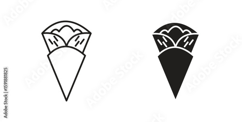 Crepe icon for websites and mobile minimalistic flat design.