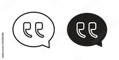 Comment quote icon for websites and mobile minimalistic flat design.
