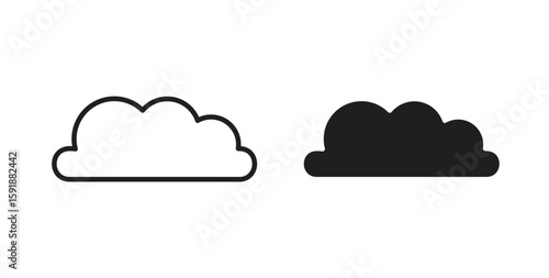 Cloud icon for websites and mobile minimalistic flat design.