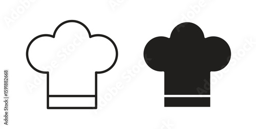 Chef hat icon for websites and mobile minimalistic flat design.