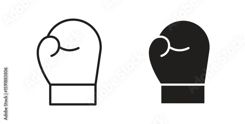Boxing glove icon for websites and mobile minimalistic flat design.