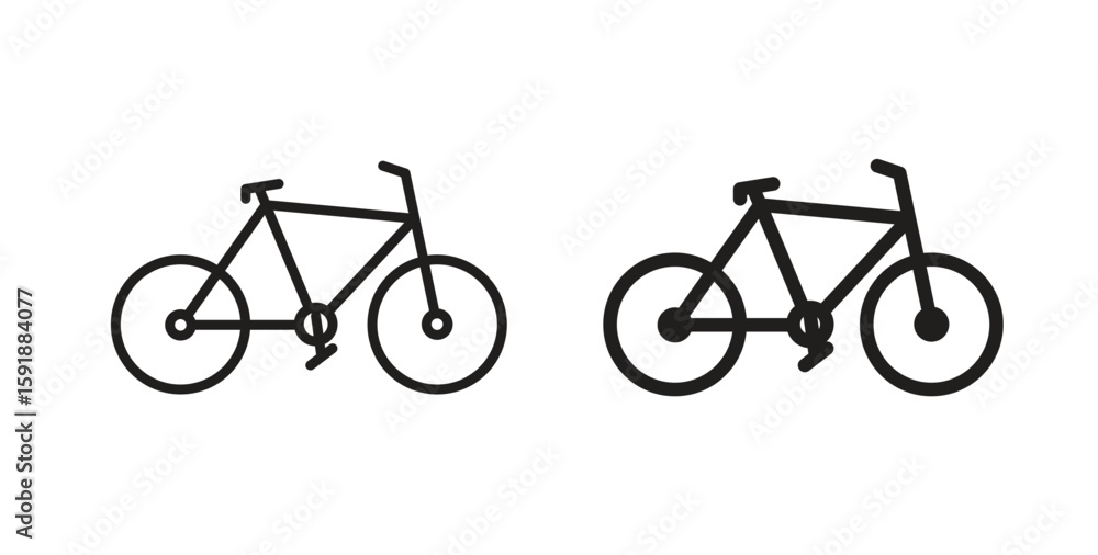 Fototapeta premium Biking icon for websites and mobile minimalistic flat design.