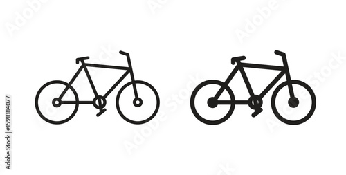 Biking icon for websites and mobile minimalistic flat design.