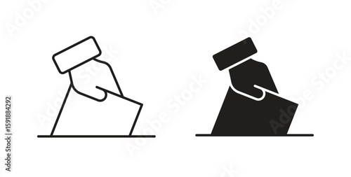 Ballot icon for websites and mobile minimalistic flat design.