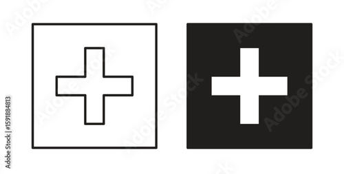 Add icon for websites and mobile minimalistic flat design.