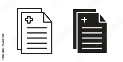 Add document icon for websites and mobile minimalistic flat design.