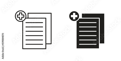 Add document icon for websites and mobile minimalistic flat design.