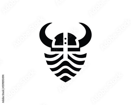Viking Warrior Emblem Striking Symbol of Strength and Valor