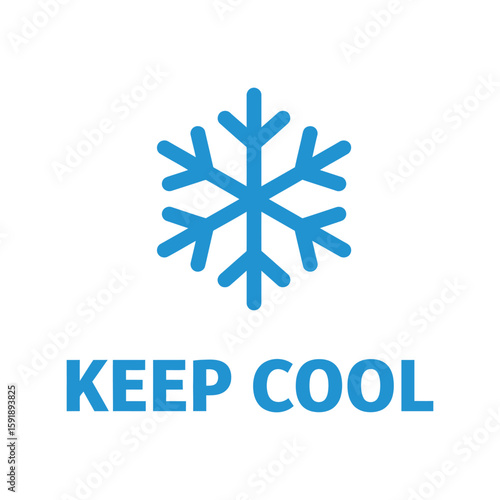 Keep Cool Snowflake Icon Vector, Refrigeration Temperature Control Symbol