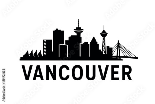 Vancouver skyline with Canada Place, Harbour Centre and modern towers