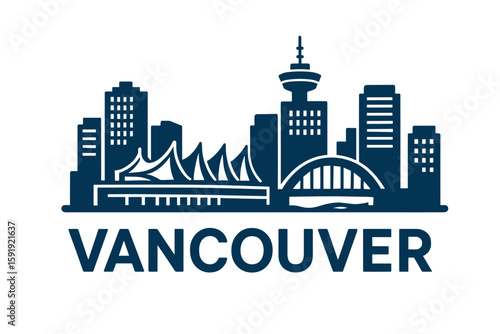 Vancouver skyline with Canada Place, Harbour Centre and modern towers