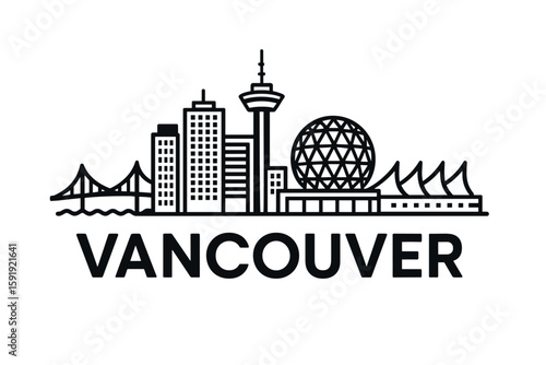 Vancouver skyline with Canada Place, Harbour Centre and modern towers