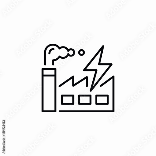 factory energy icon sign vector
