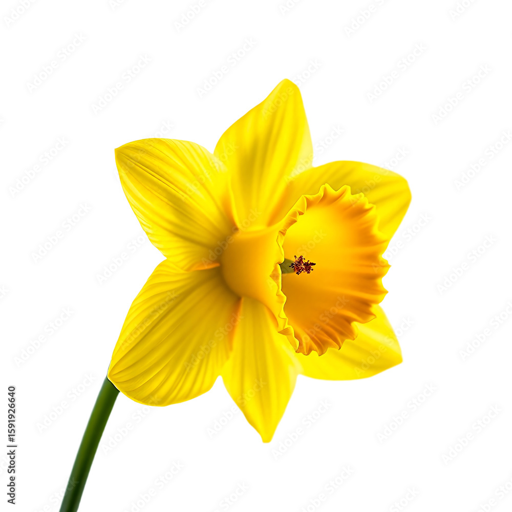 Obraz premium Yellow Daffodil Flower Close Up Spring Bloom Elegant Floral Beauty Nature