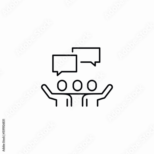 group messages icon sign vector