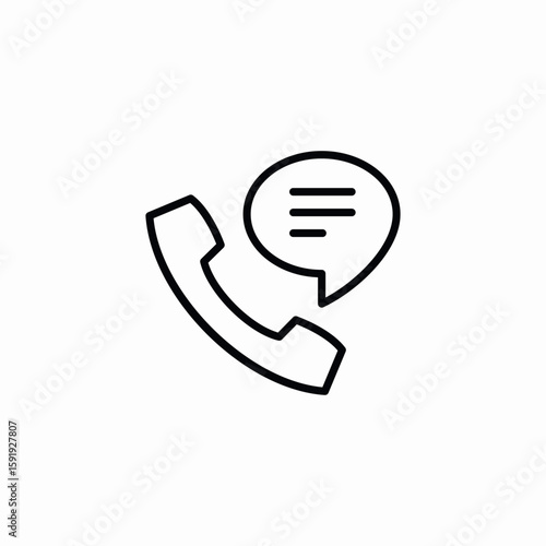 landline phone message icon sign vector