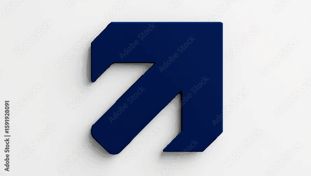Arrow Rising in Blue Geometric Shape
Arrow Rising in Blue Geometric Shape