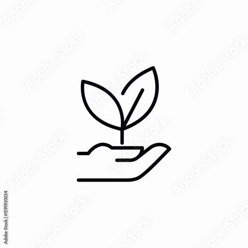 plant caring icon sign vector