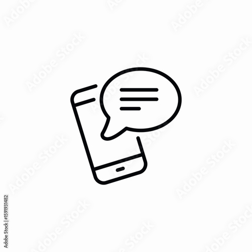 smartphone message icon sign vector
