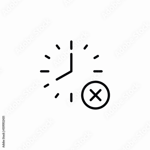 time delete icon sign vector