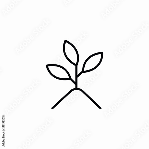 tree planting icon sign vector