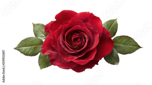 Fototapeta Naklejka Na Ścianę i Meble -  Red Rose Floral Frame Border Arrangements on transparent background