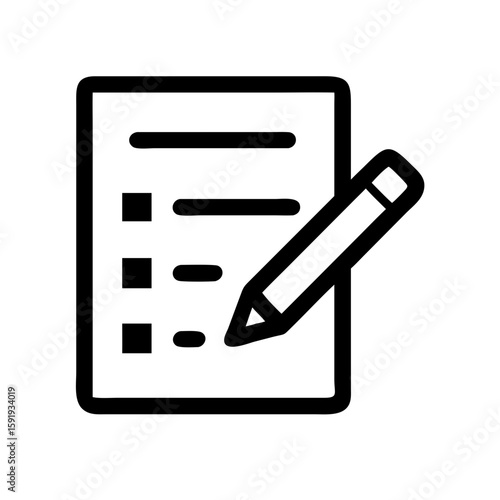 Feedback form with a pen for survey or checklist. Feedback form including a pencil is ready to fill in. Concept feedback form useful for collecting reviews, surveys.