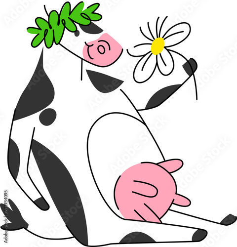 Cute Cow Character